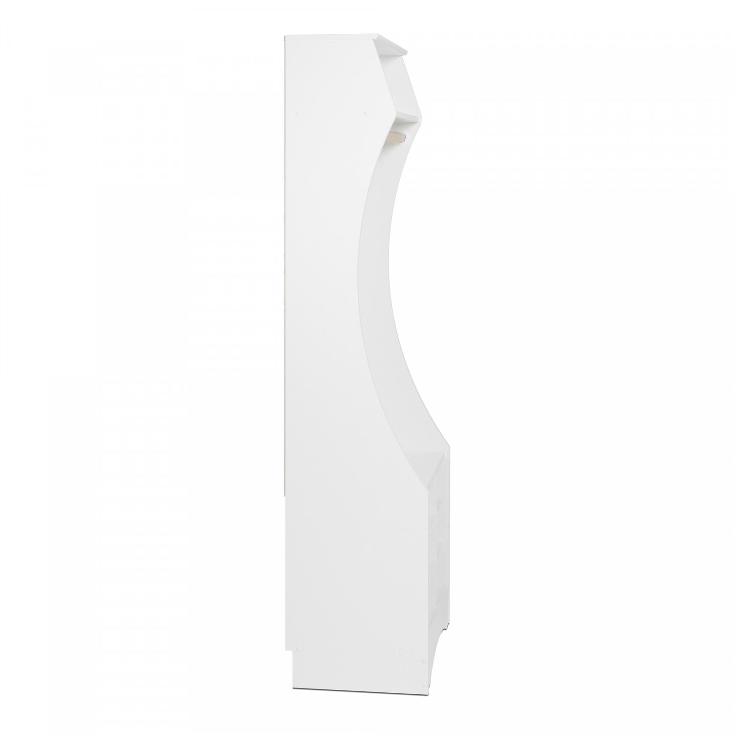 White Prepac Compact Wardrobe with Shoe Storage - Ideal for Saving Space