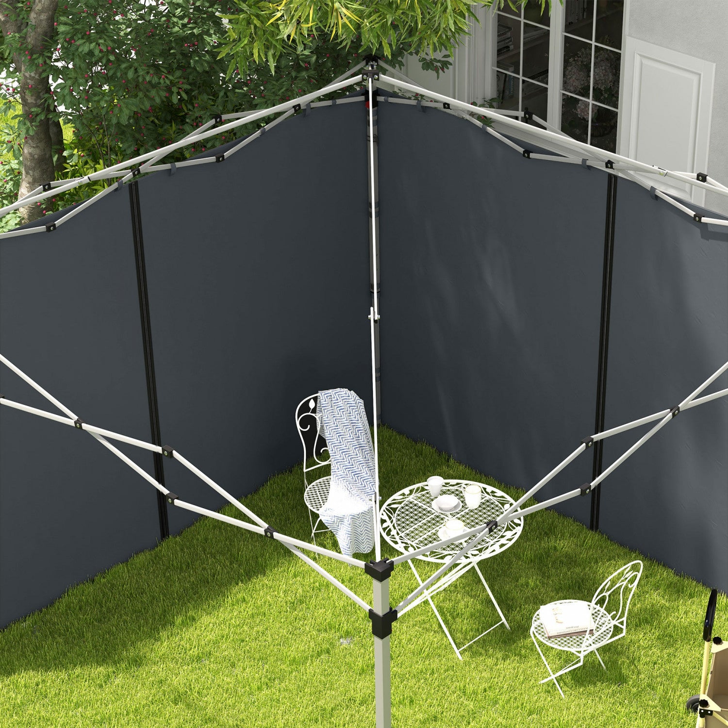 Grey Replacement Side Panels for Outsunny 10'x20' or 10'x10' Pop Up Canopy