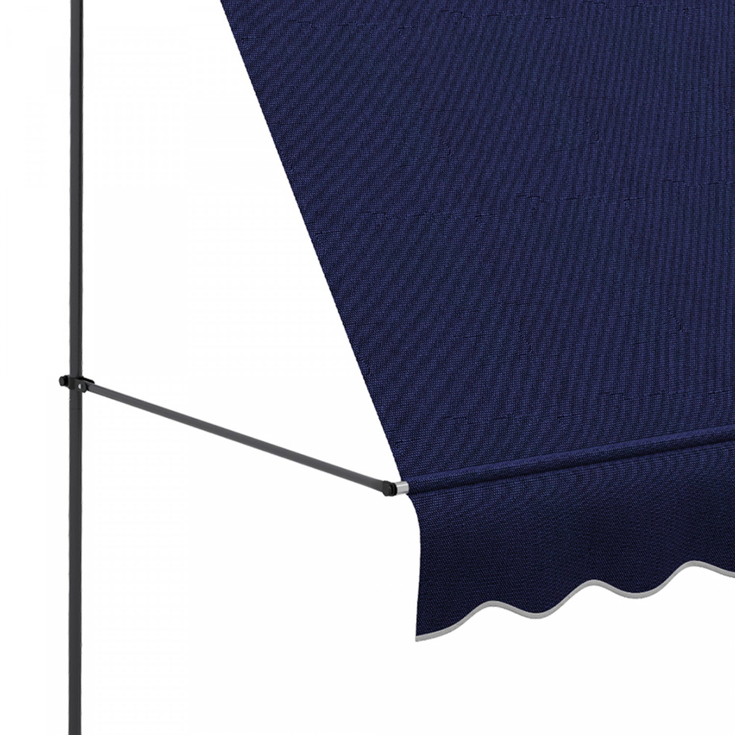 Outsunny 6.5' X 4' Blue Retractable Freestanding Awning - Non-screw Installation