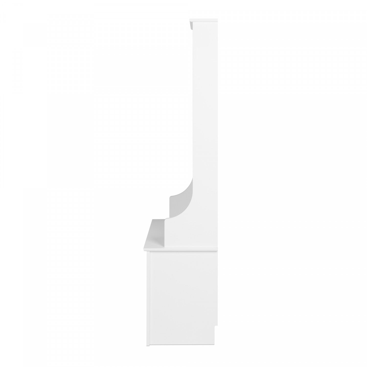 White Narrow Hall Tree Boasting Nine Shoe Cubbies