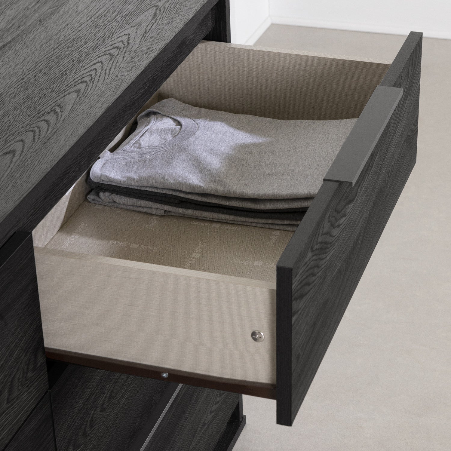 Grey Oak 6-Drawer Double Dresser by Hourra - A Stylish Storage Solution