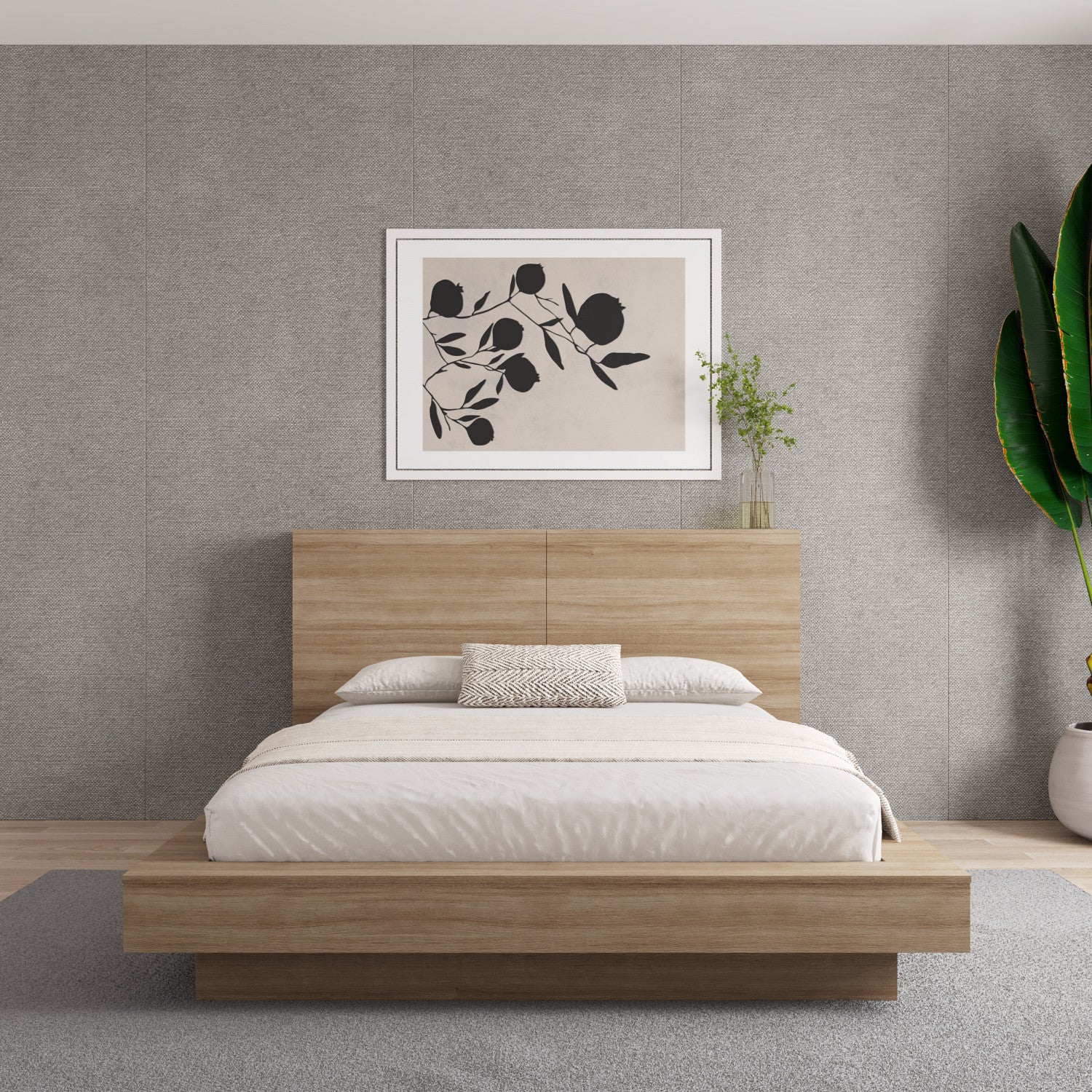 Nordika Marconi Queen Headboard in Brown Oak