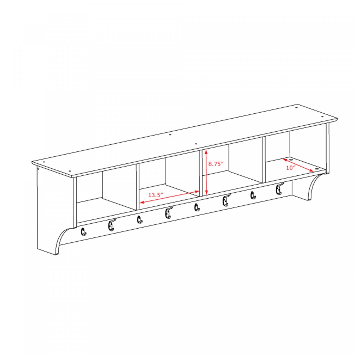 White Hanging Entryway Shelf - A Stylish and Functional Addition to Your Home