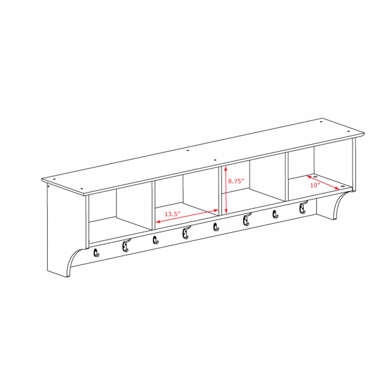 Black Hanging Entryway Shelf - Stylish Tablet for Your Home's Entrance