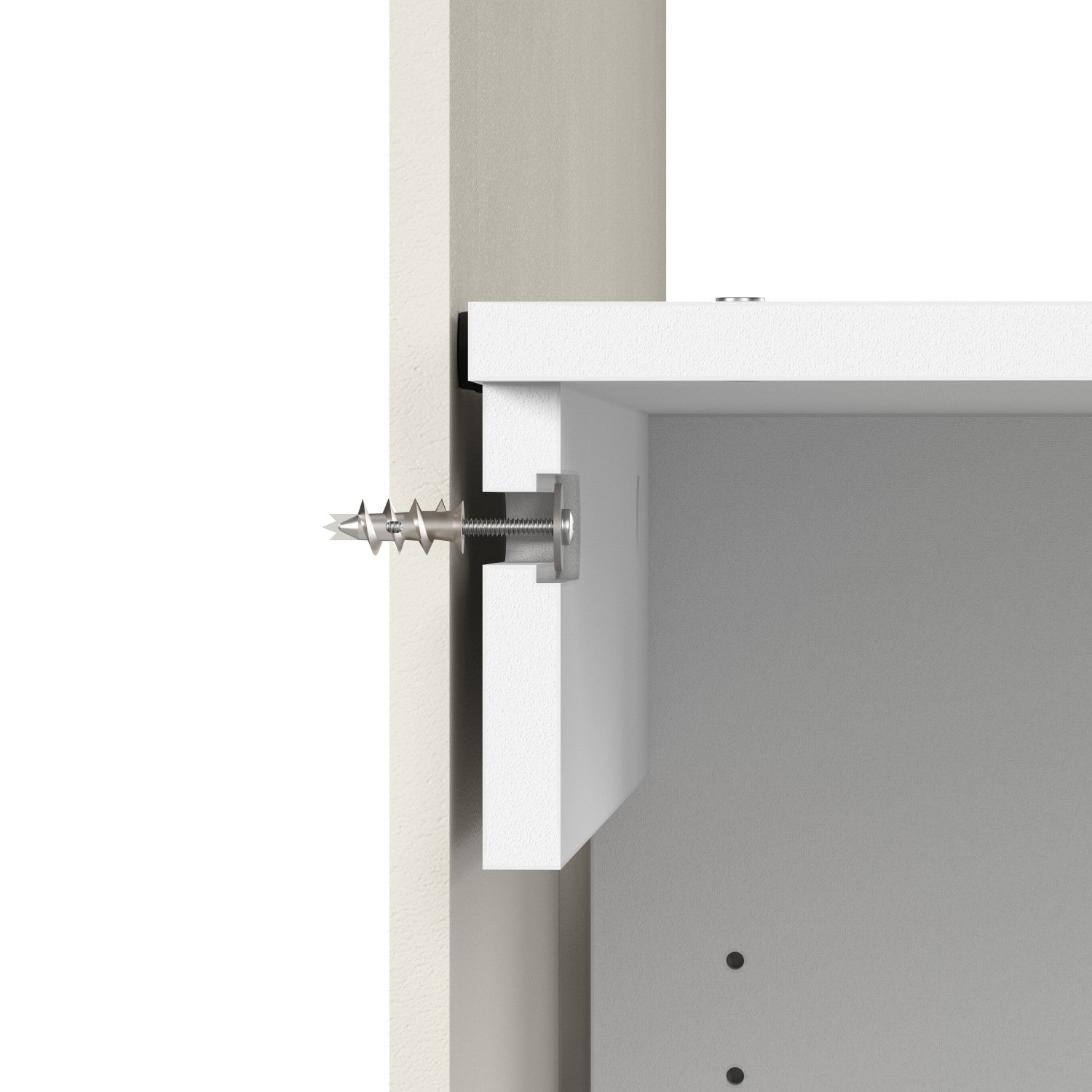 Bestar 24 W Carina Closet Organizer - White, Complete with Clothing Rods, Drawers, and Cubbies