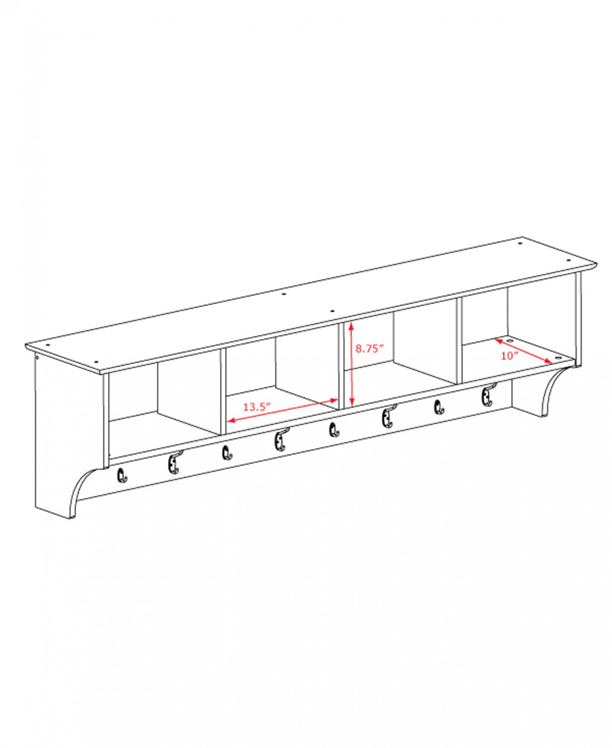 White Hanging Entryway Shelf - A Stylish and Functional Addition to Your Home