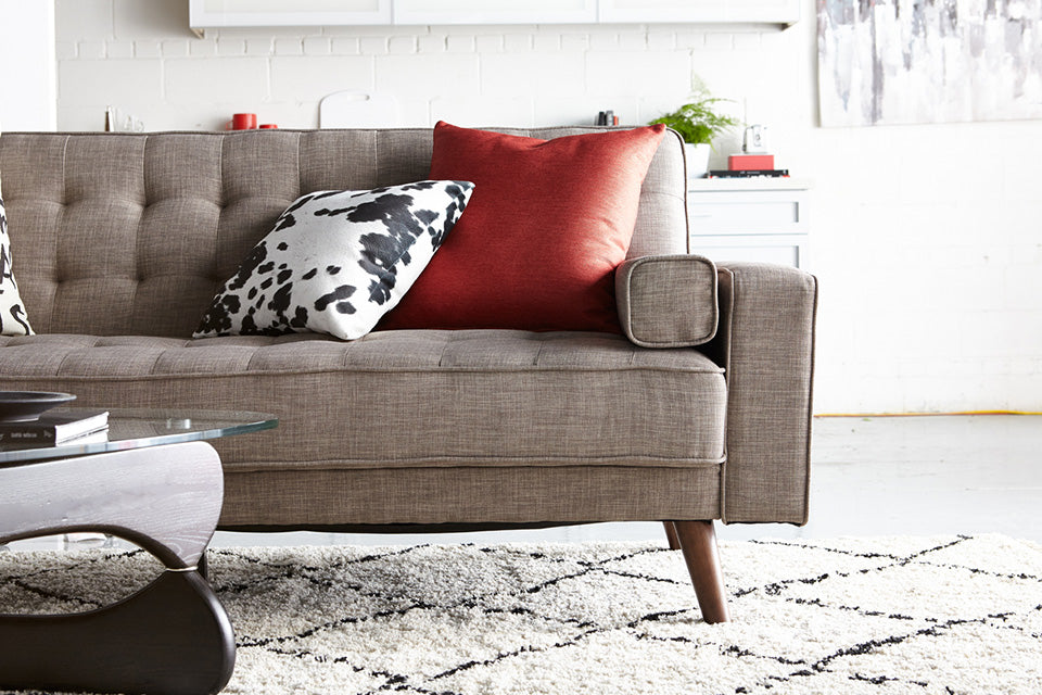 Avery Linen-Look Fabric Futon