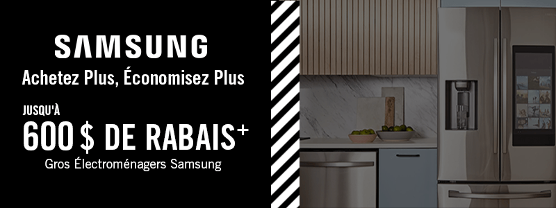 Jusqu'à 600 $ de rabais sur les électroménagers Samsung pour la cuisine