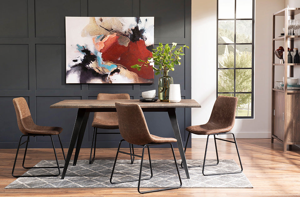 Amos 5-Piece Dining Package with Tess Chairs