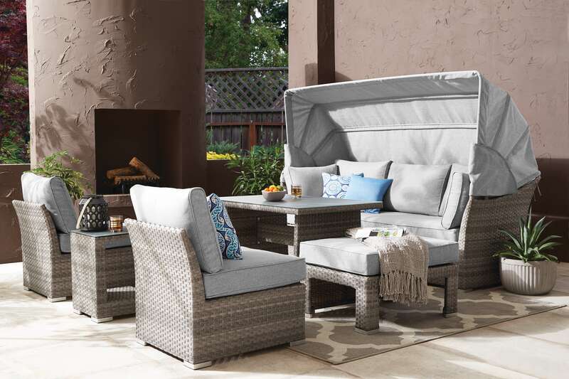 Bermuda 6-Piece Modular Sectional Package with Sunshade