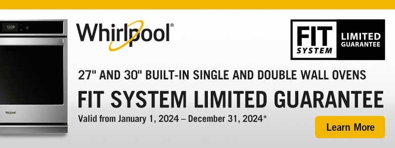 Whirlpool 27 inch and 30 inch Built-in Single and Double Wall Oven! Fit System Limited Guarantee!