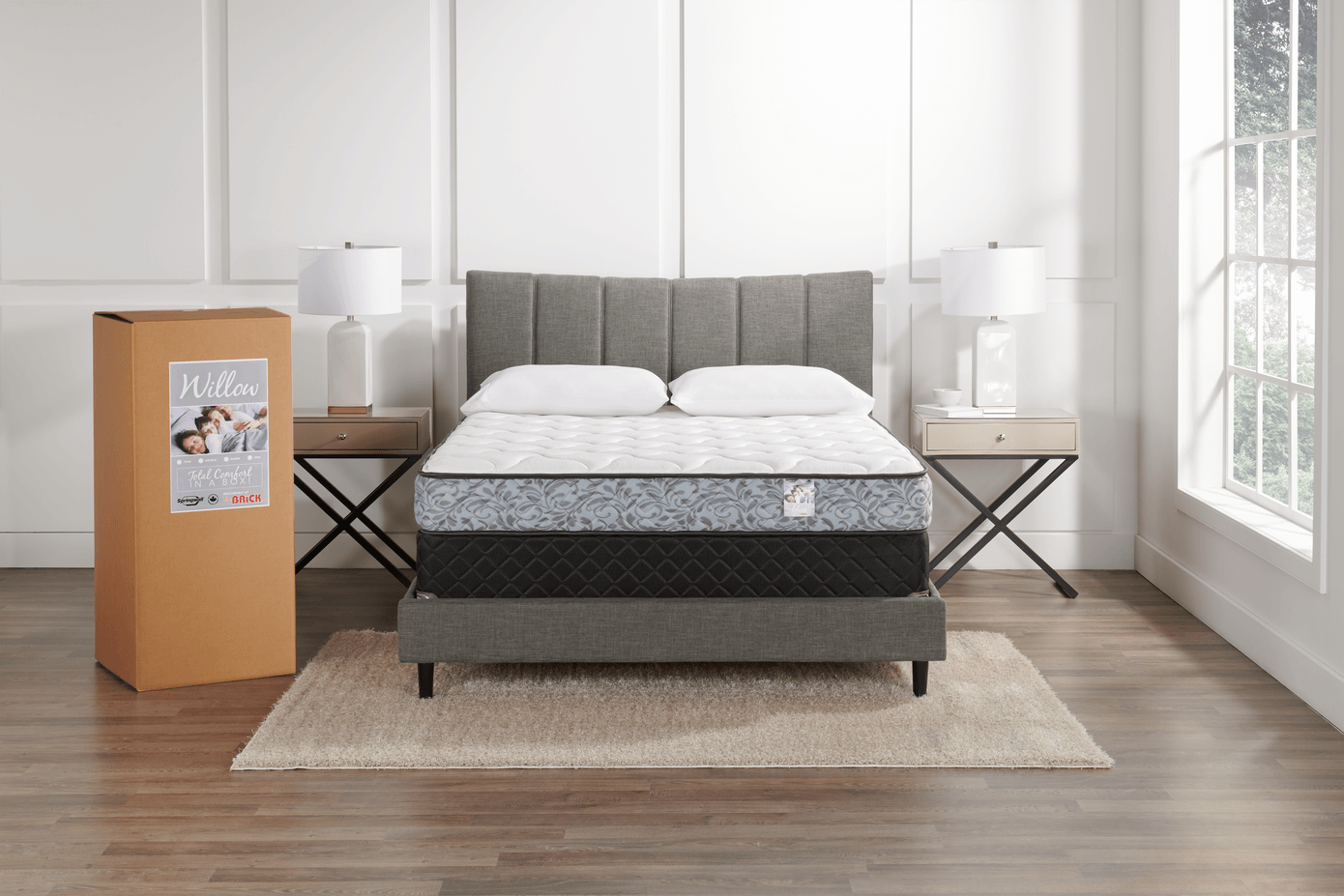 Matelas dans une boîte Willow 1.0 dans de Springwall pour grand lit