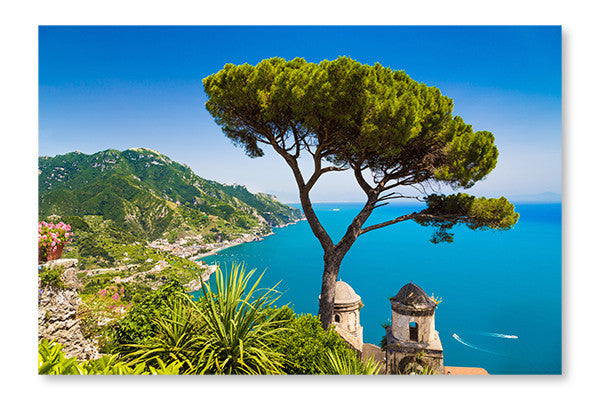 16x24 Wall Art Fabric Panel of Amalfi Coast Without Frame