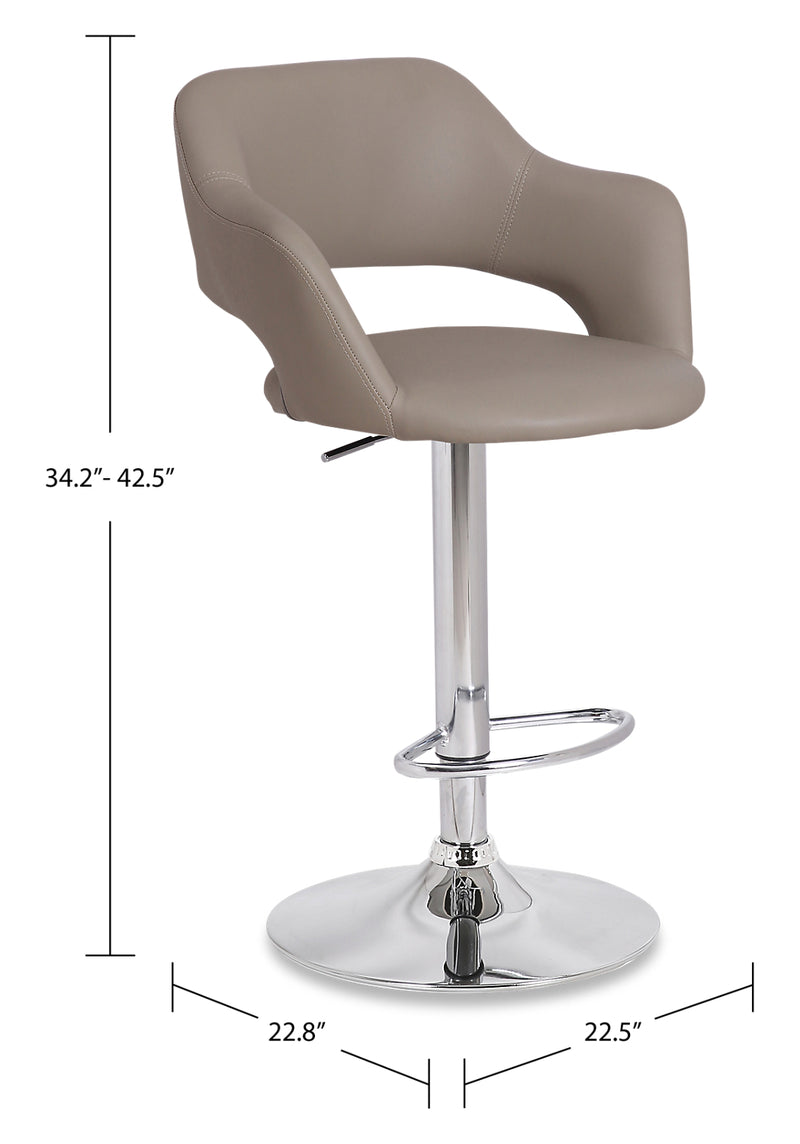 Finn Adjustable Bar Stool - Beige | The Brick