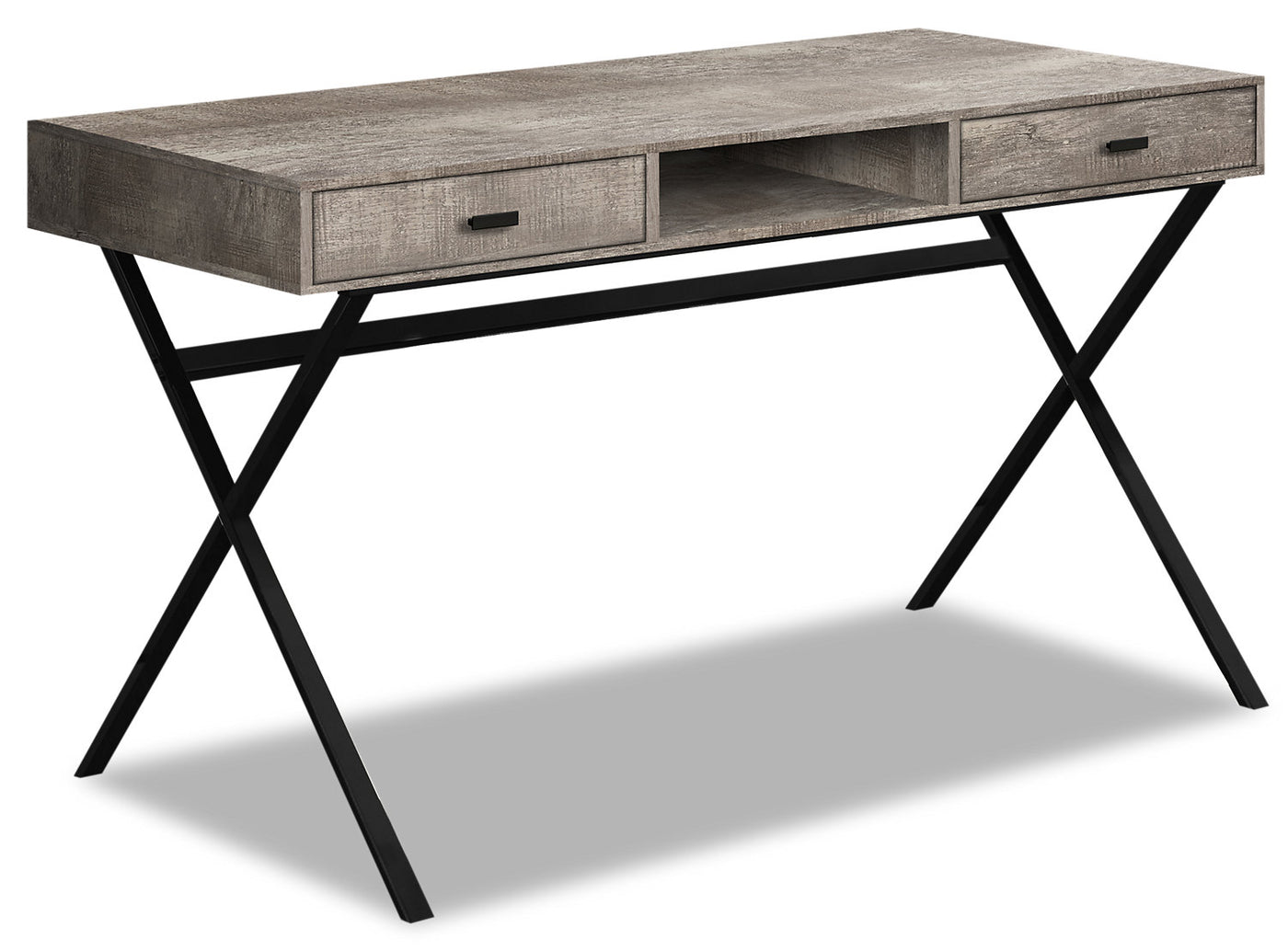 Flynn Reclaimed Wood Look Desk Taupe The Brick