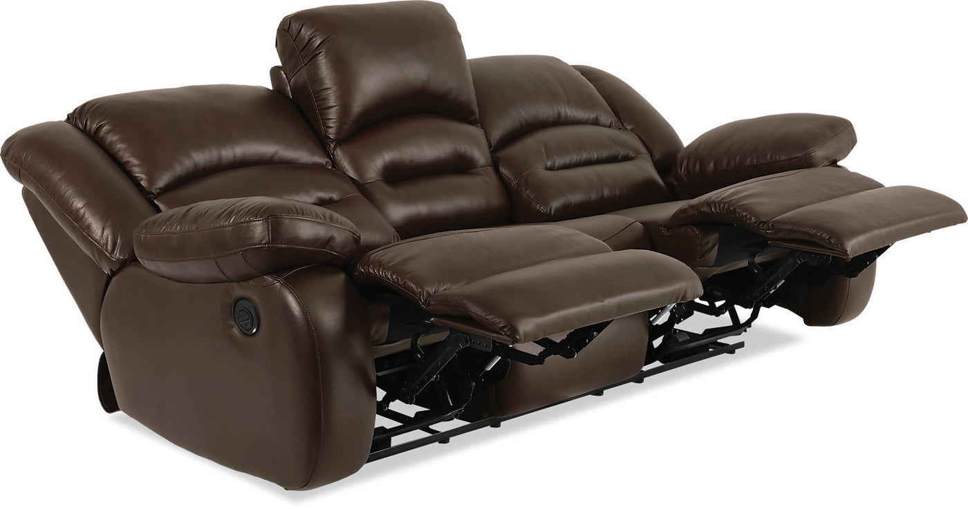 toreno genuine leather reclining sofa