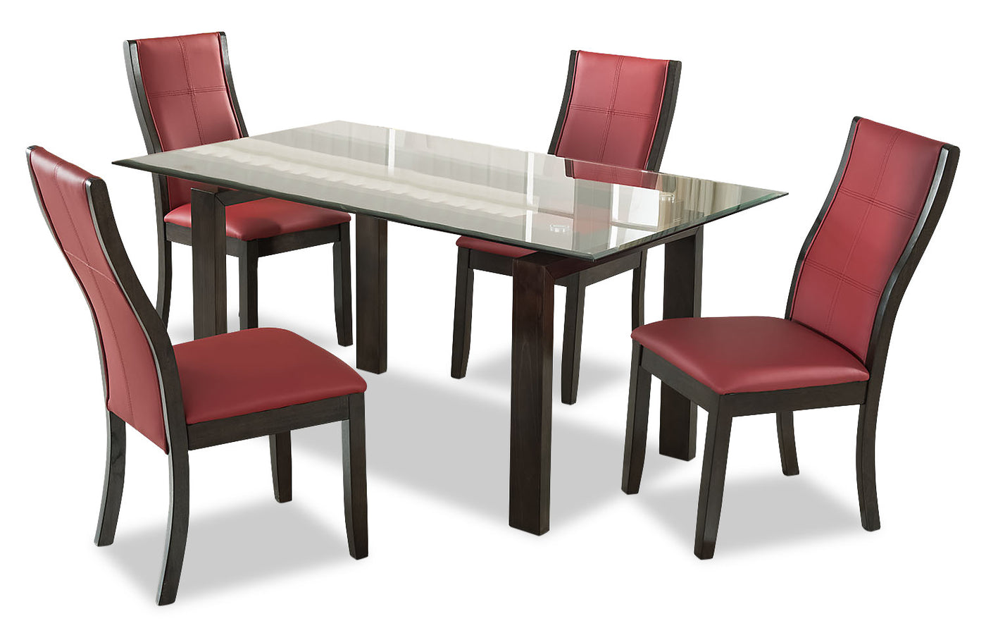 Tyler 5 Piece Dining Package Red The Brick