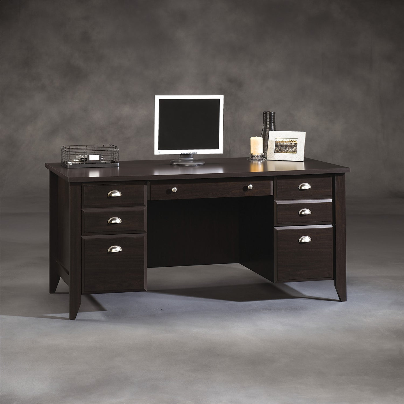 Shoal Creek Executive Desk Jamocha Wood The Brick