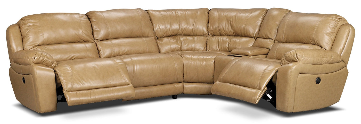 Marco 5-Piece Genuine Leather Power Reclining Sectional 