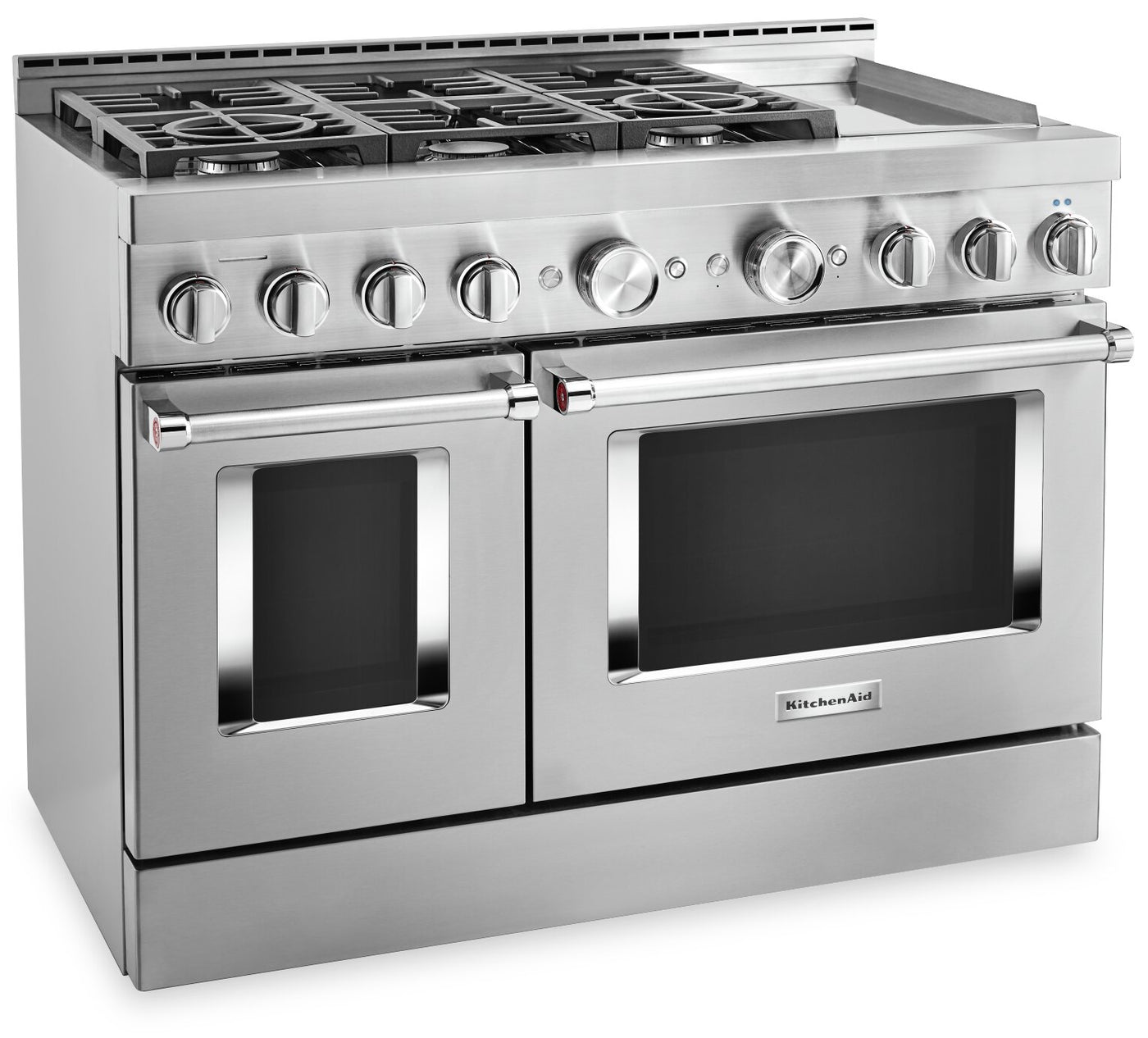 KitchenAid 48'' Smart CommercialStyle Gas Range with Griddle KFG