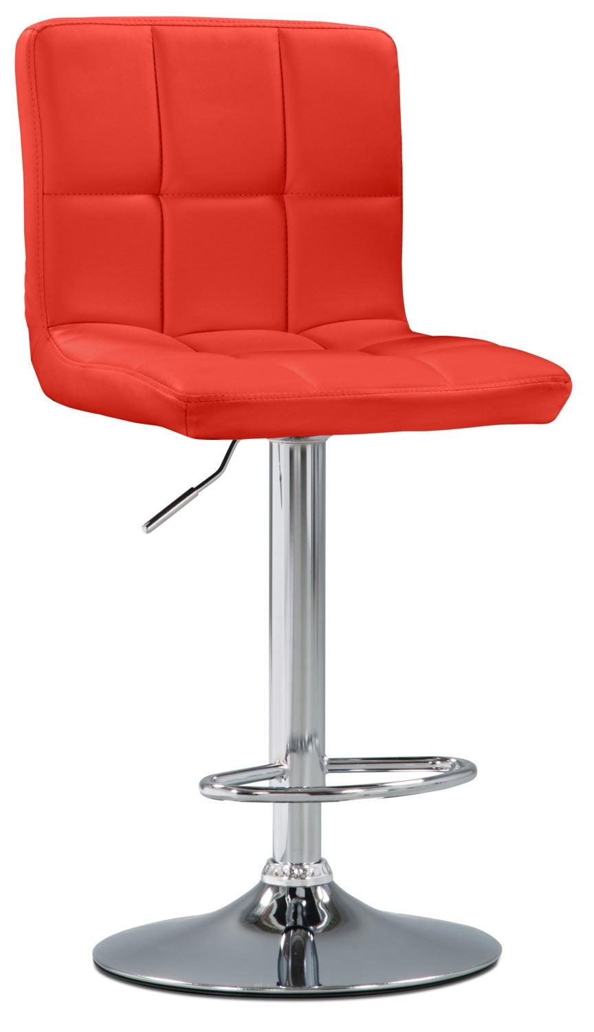 Corliving High Back Adjustable Bar Stool Red The Brick