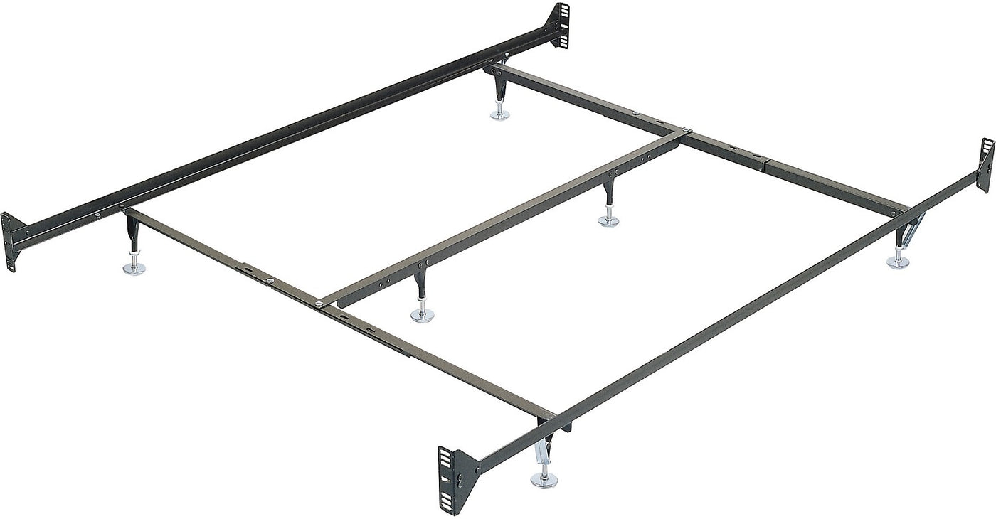 Queen Metal Glide Bed Frame With Headboardfootboard Attachment The Brick