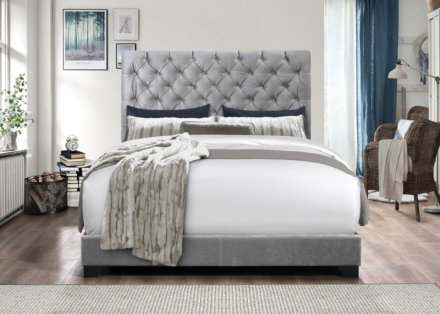 Candace Upholstered Queen Bed | The Brick