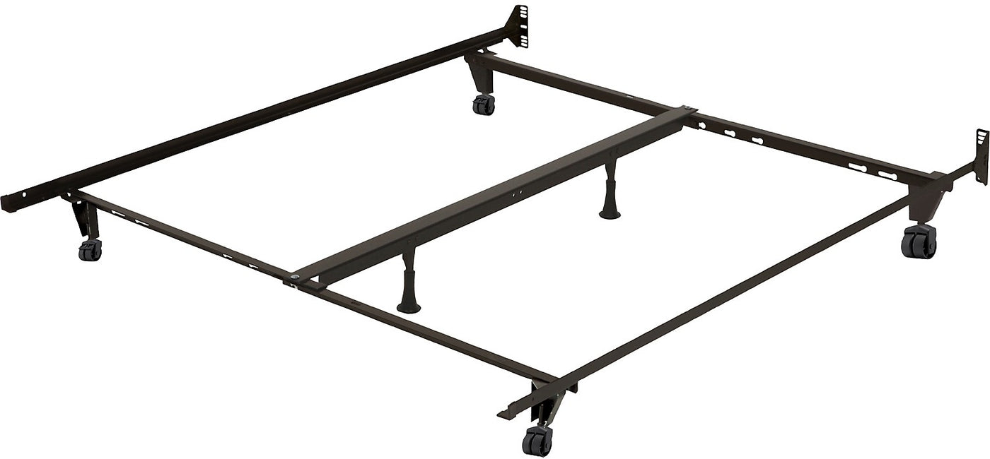 Deluxe Full Queen King Metal Bed Frame With Caster Wheels The Brick