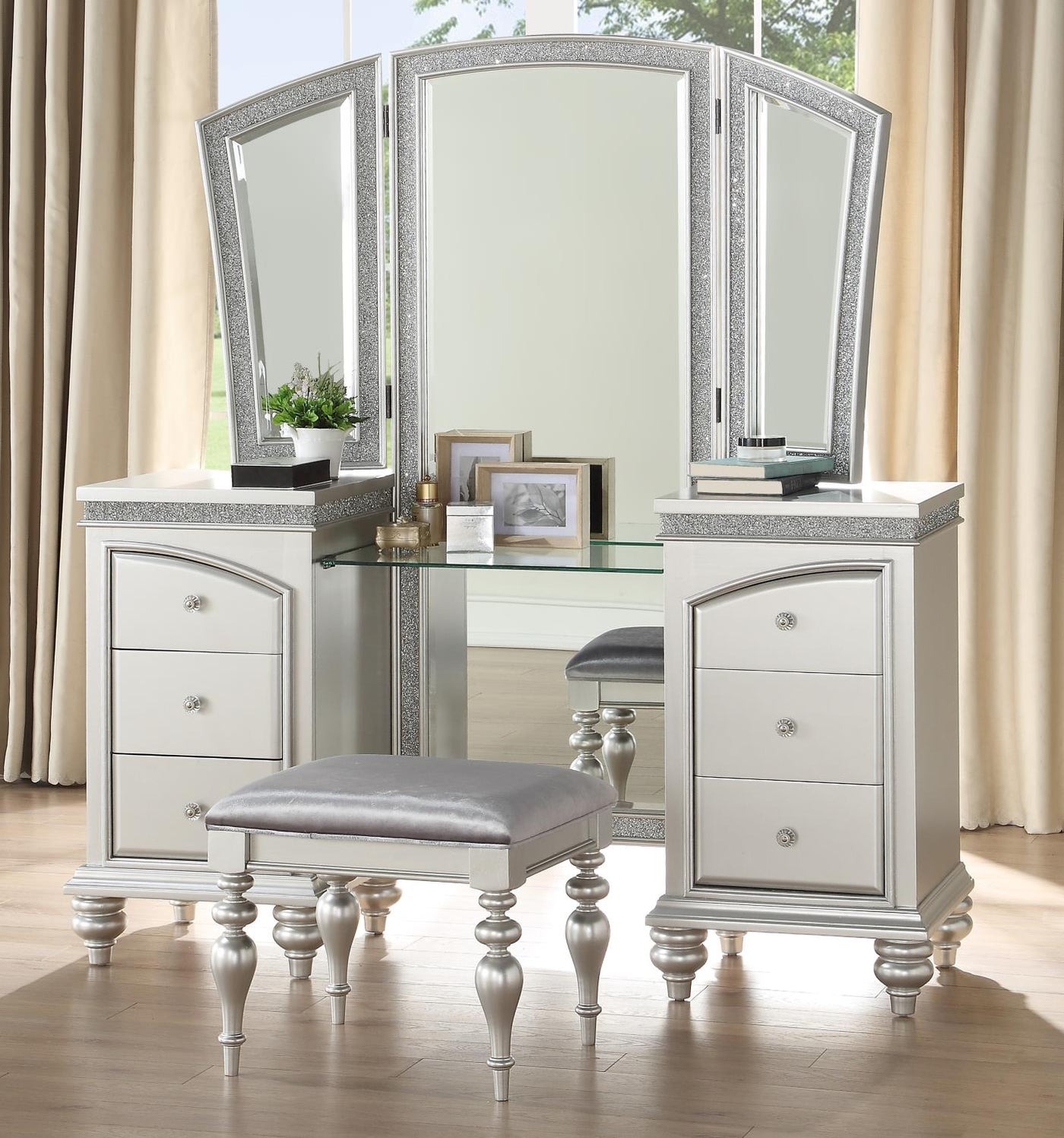 Clarissa Vanity Desk And Mirror Set Furniture Ca