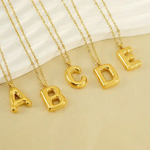 Glossy Bubble Initial Necklace - Charmed Boutique Pontiac