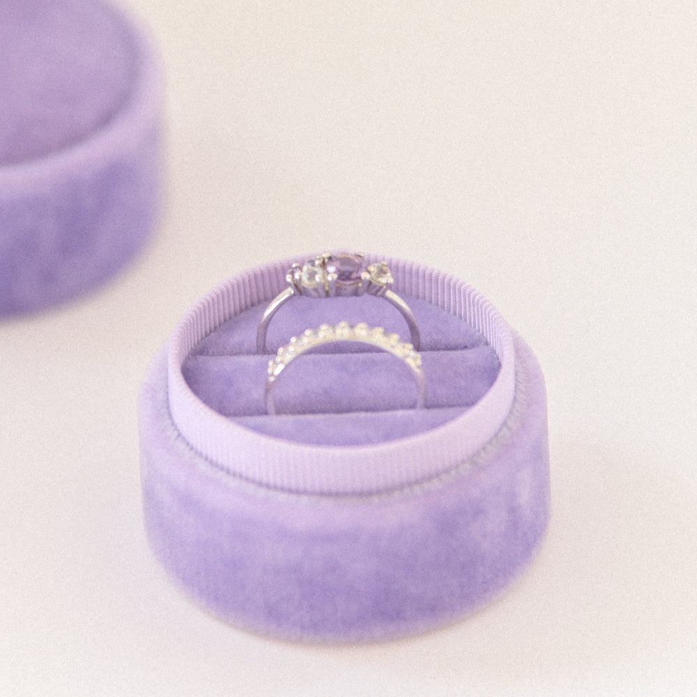 purple ring box engagement