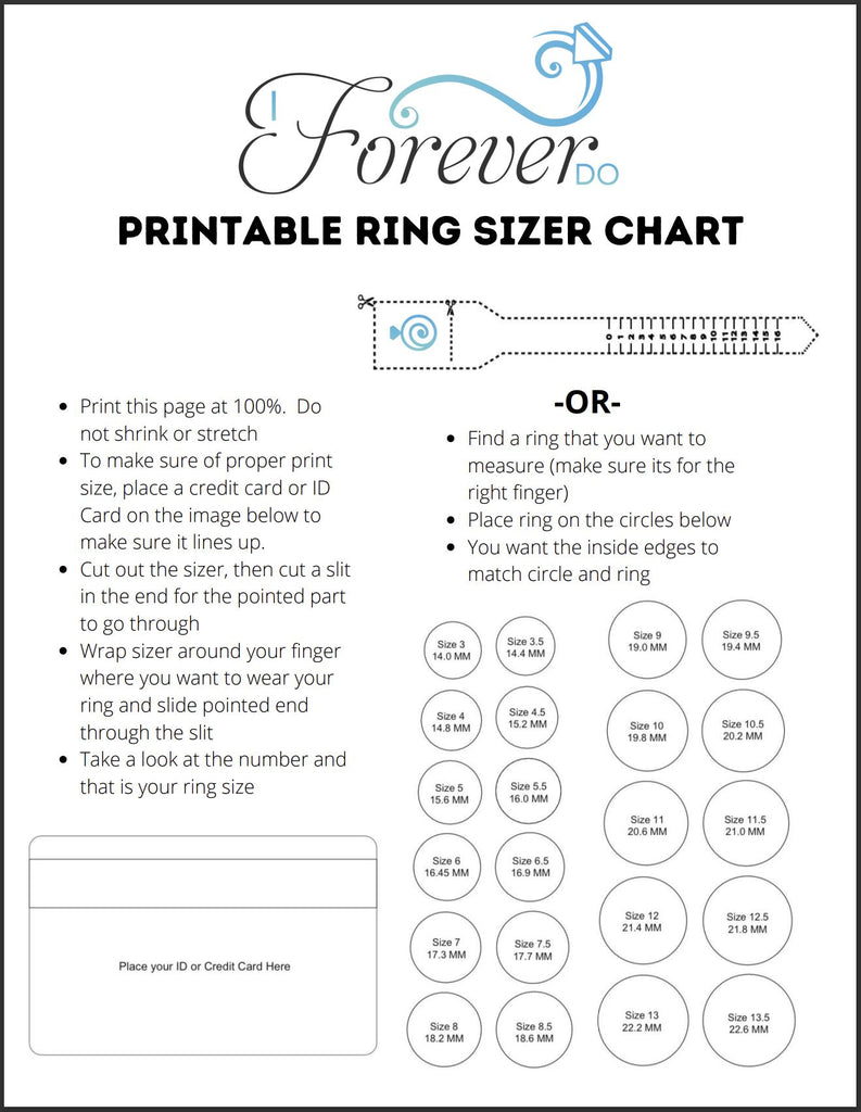 Printable Ring Sizer