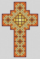 Artists Alley Shades Of Gold Celtic Cross Cross Stitch Pattern