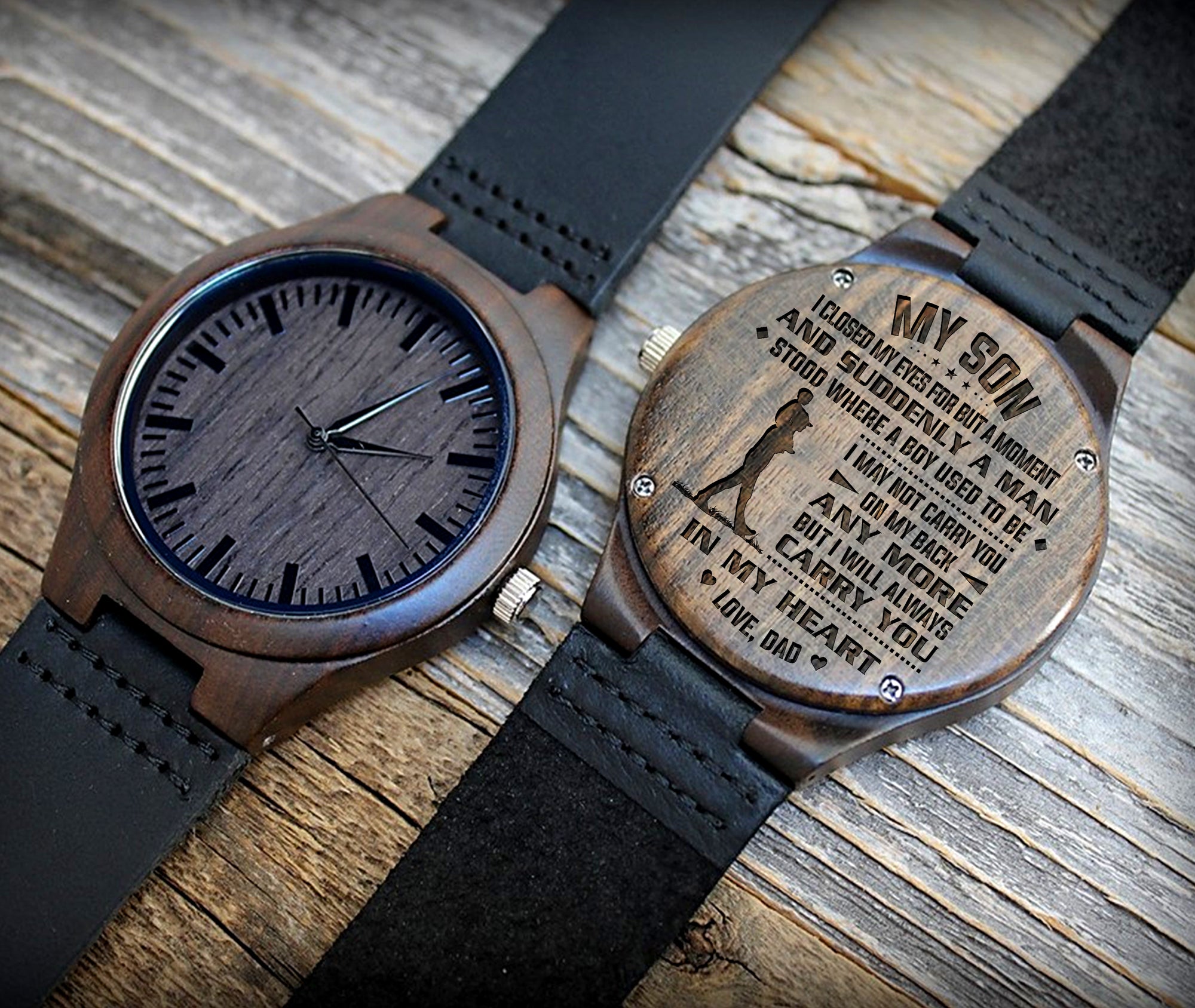 to dad from son wood watch