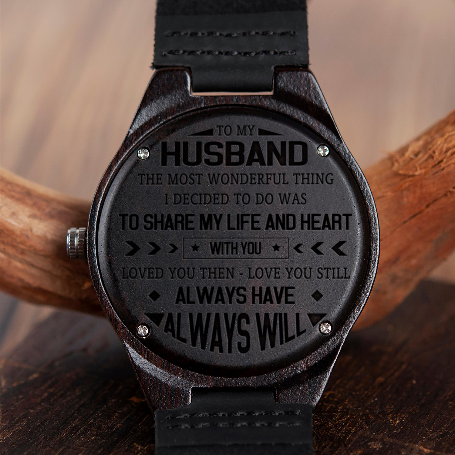 wood watch for husband