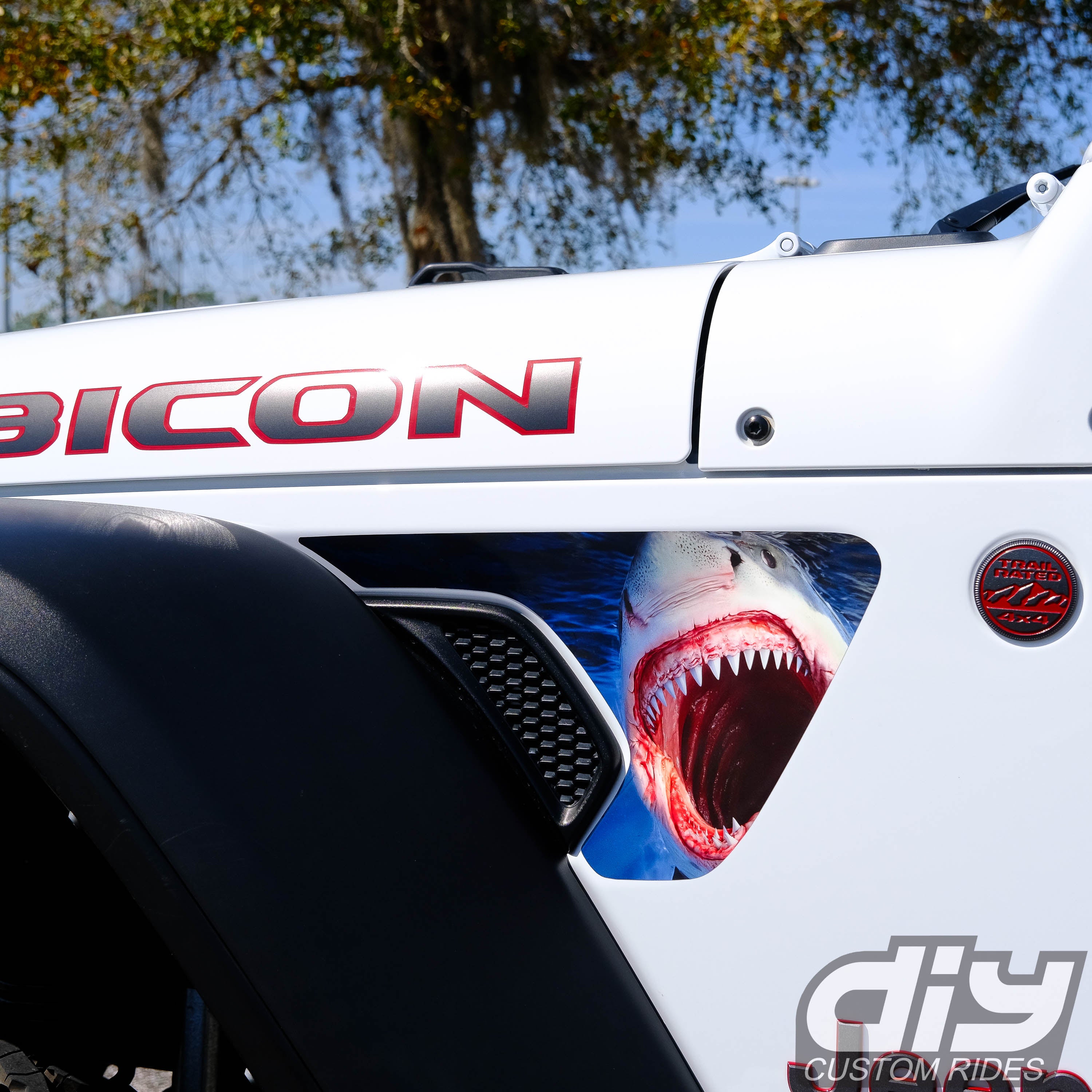 Jeep Fender Vent Vinyl "Shark" Decals Fits 2018-2025 Wrangler JL & Gladiator