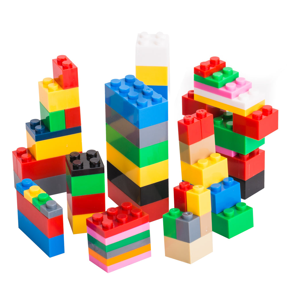 PROLOSO 1500 Piece Building Blocks Bulk 12 Shapes Colorful Educational