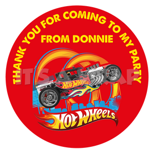 hot wheels thank you tags