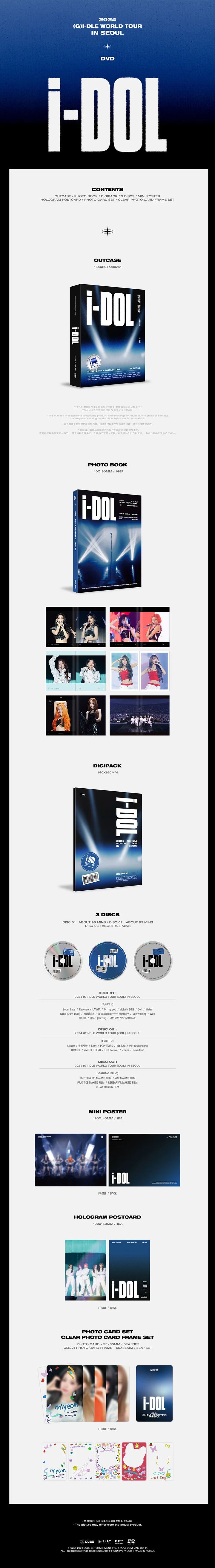 2024 (G)I-DLE WORLD TOUR iDOL IN SEOUL DVD Infographic