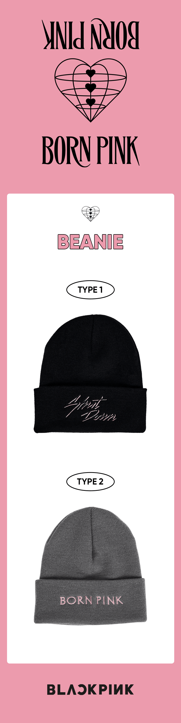 BLACKPINK BPTOUR BEANIE Infographic