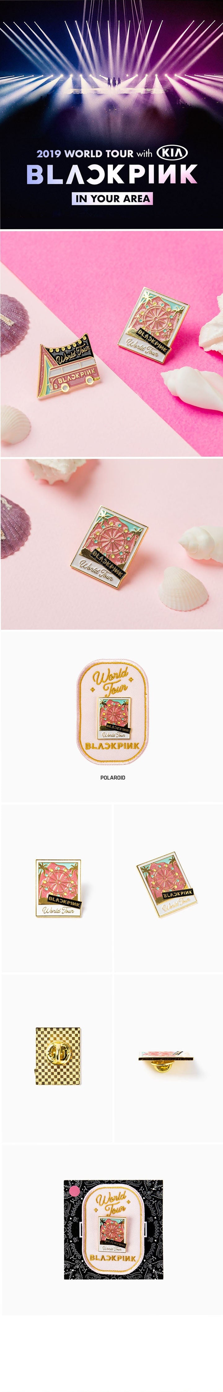 BLACKPINK WORLDTOUR PIN BADGE SET Infographic 1