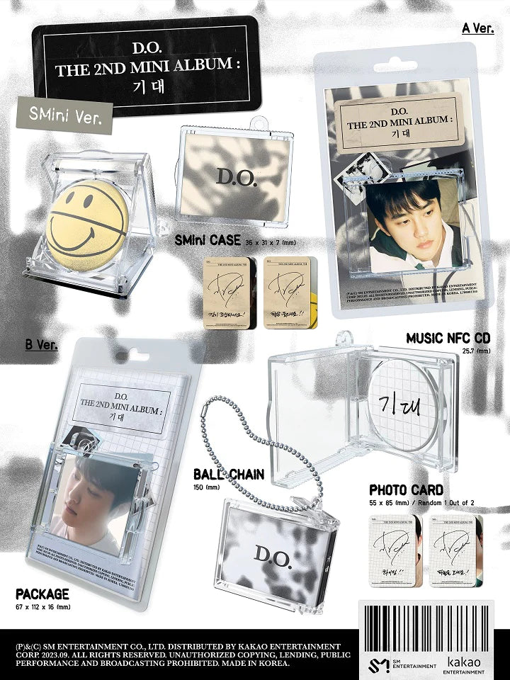 D.O. - 2ND MINI ALBUM EXPECTED SMINI VERSION Infographic