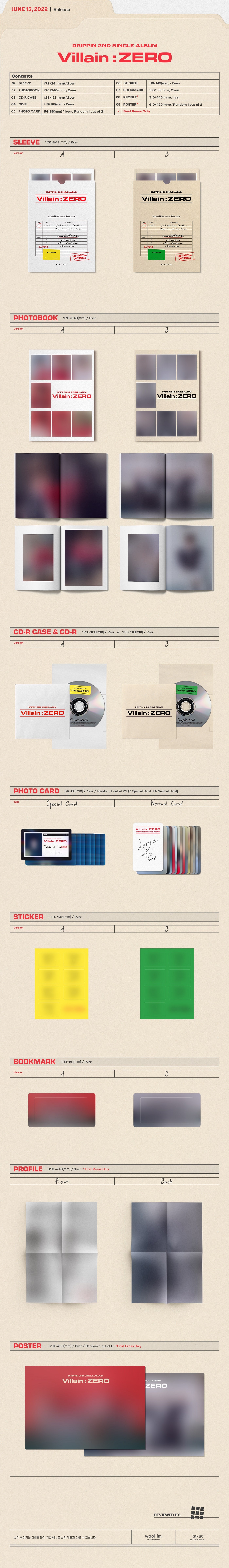 DRIPPIN - 2ND SINGLE ALBUM VILLAIN ZERO Infographic