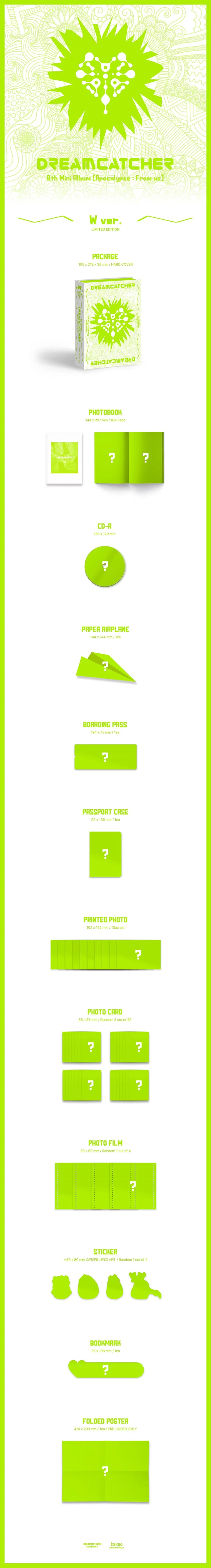 Dreamcatcher - 8th Mini Album [Apocalypse  From us](W ver.LIMITED) Infographic