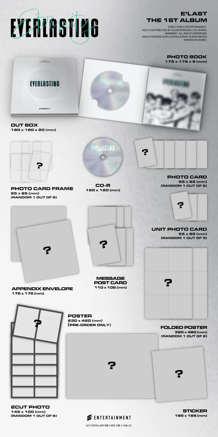 E’LAST - EVERLASTING 1ST ALBUM Eternity Version Infographic