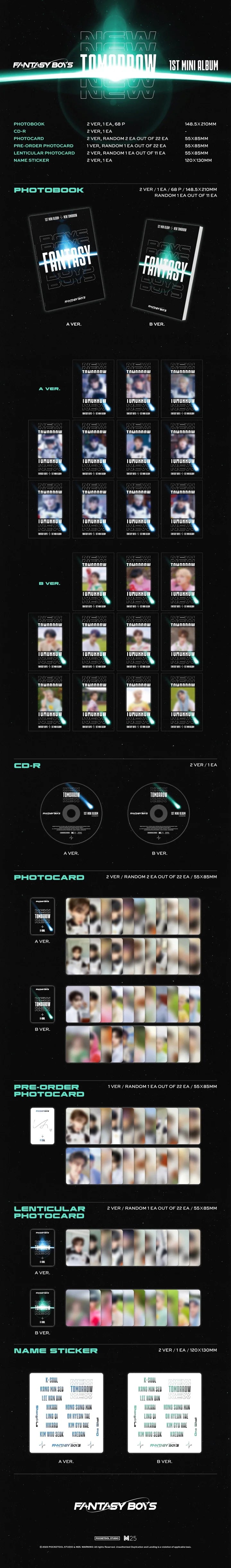 FANTASY BOYS - 1ST MINI ALBUM NEW TOMORROW Infographic