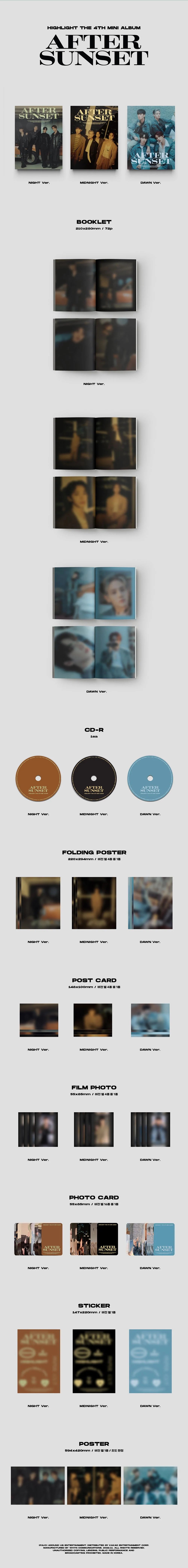 HIGHLIGHT - THE 4TH MINI ALBUM [AFTER SUNSET] Infographic