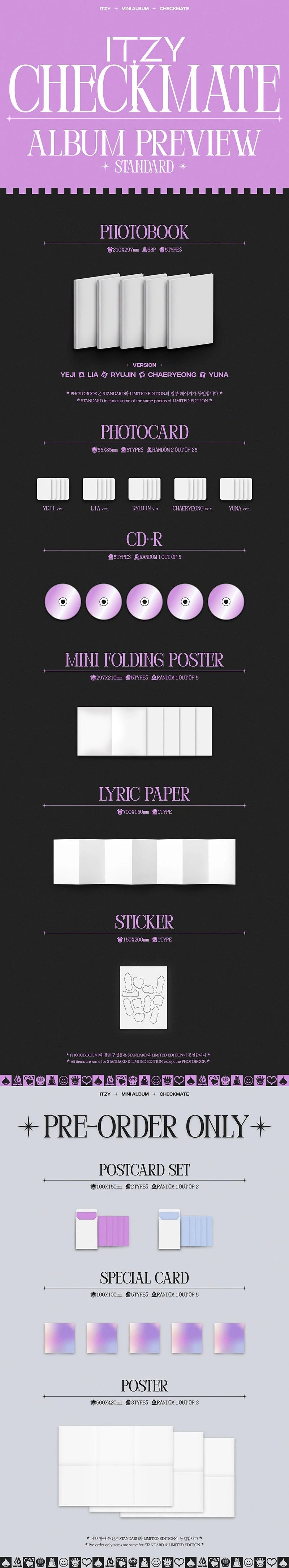 ITZY - 5TH MINI ALBUM CHECKMATE STANDARD EDITION Infographic