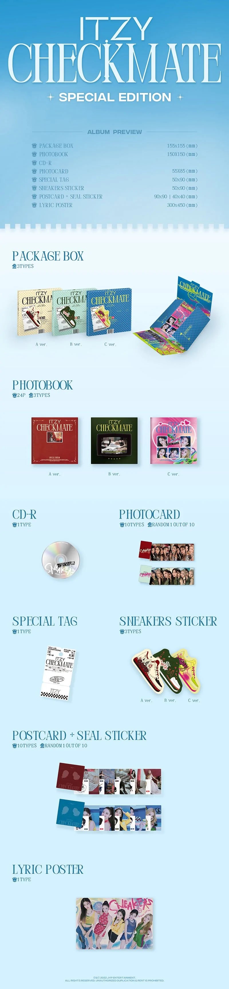 ITZY - BORN TO BE Standard version CD+Pre-Order Benefit (Blue ver.)