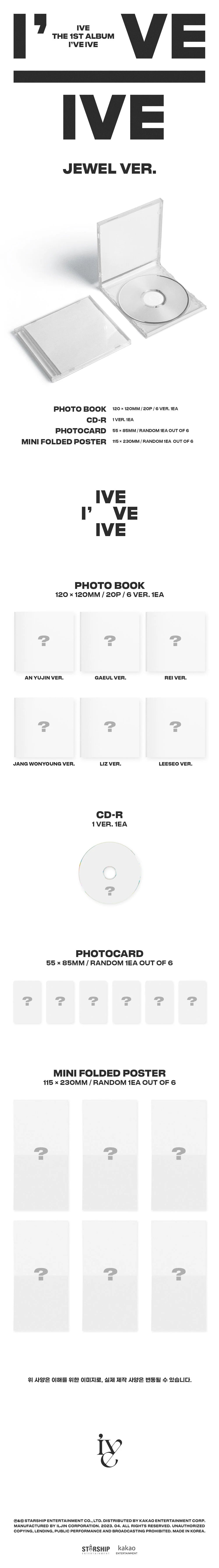 IVE - 1ST FULL ALBUM I'VE IVE (JEWEL VER.  LIMITED) Infographic